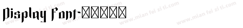 Display Font字体转换